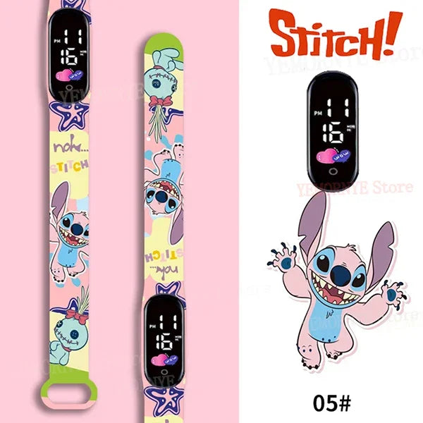 Disney Stitch Digital LED Watch – Kids Sports Watch