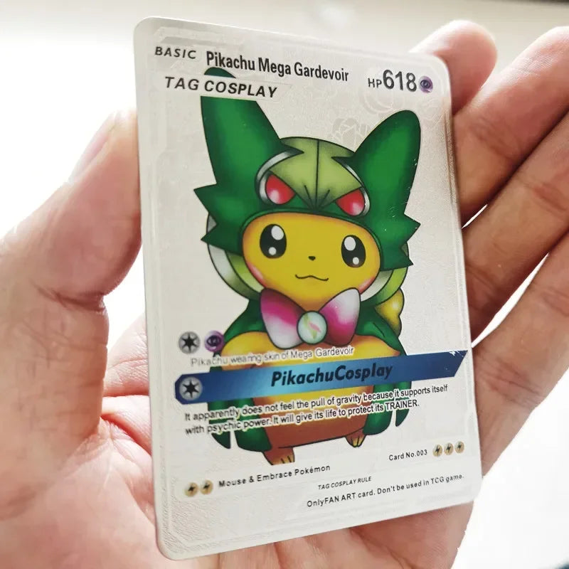 Spanish Pokemon Gold Metal Cards – Mewtwo, Pikachu GX & Charizard VMAX Set