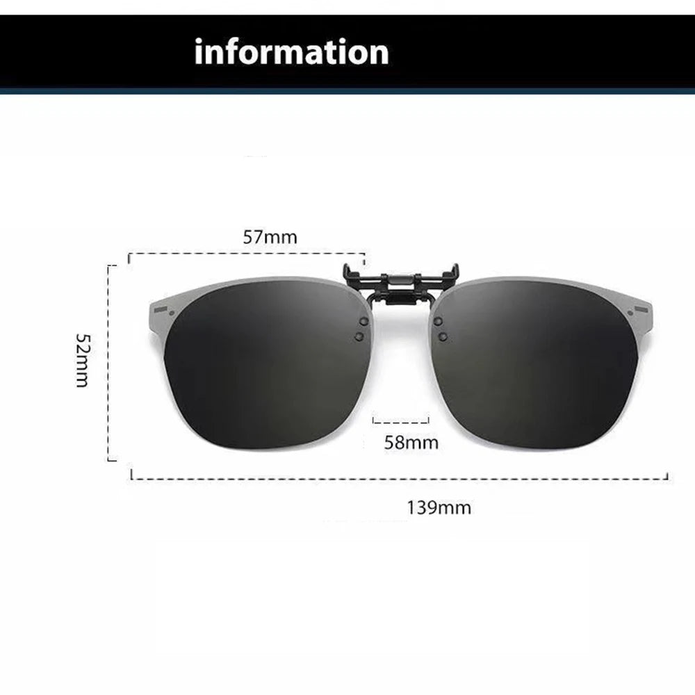 🕶️ 45% OFF! Polarized Clip-On Sunglasses - Flip-Up UV400 for Driving & Fishing
