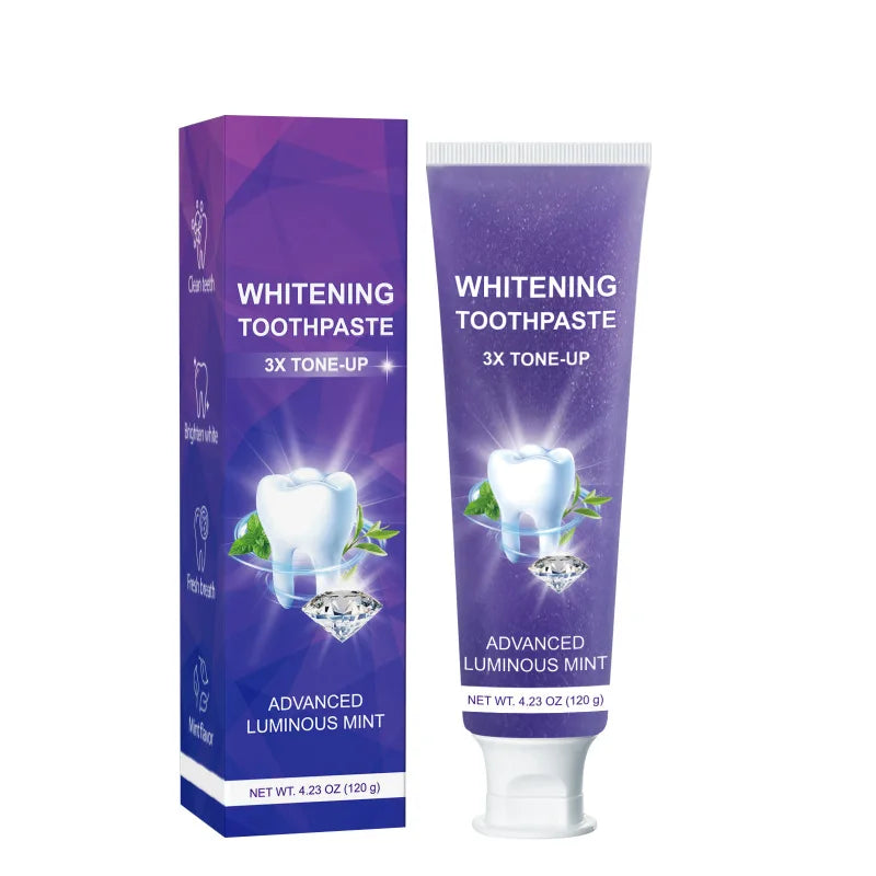 💜 43% OFF! Purple Teeth Whitening Toothpaste - Color Correcting Formula for Instant Brightness