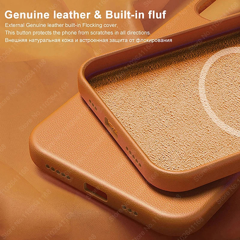 Animated Leather Case for iPhone 16/15/14/13 Pro Max - MagSafe Compatible