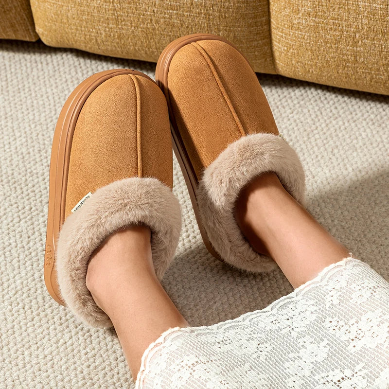Women's Winter Slippers - Anti-Slip Indoor Outdoor Snow Boots with Thick Sole