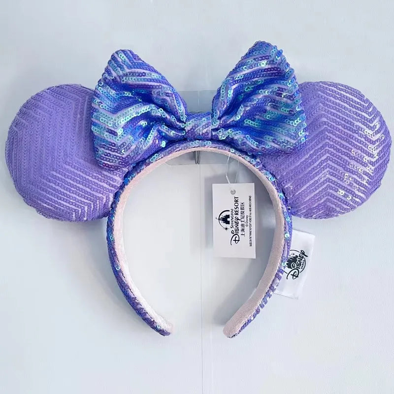 Disney Mickey Ears Headband – Minnie Sequin Party Hairband for Women & Girls