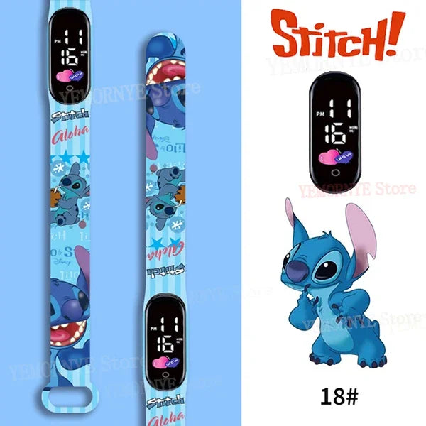 Disney Stitch Digital LED Watch – Kids Sports Watch