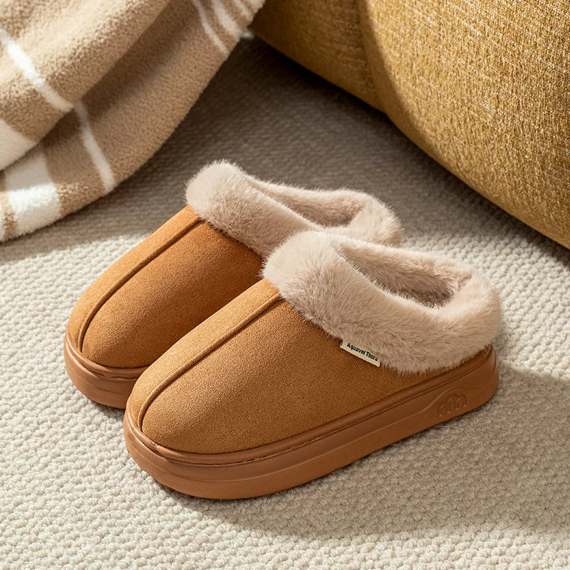 Women's Winter Slippers - Anti-Slip Indoor Outdoor Snow Boots with Thick Sole