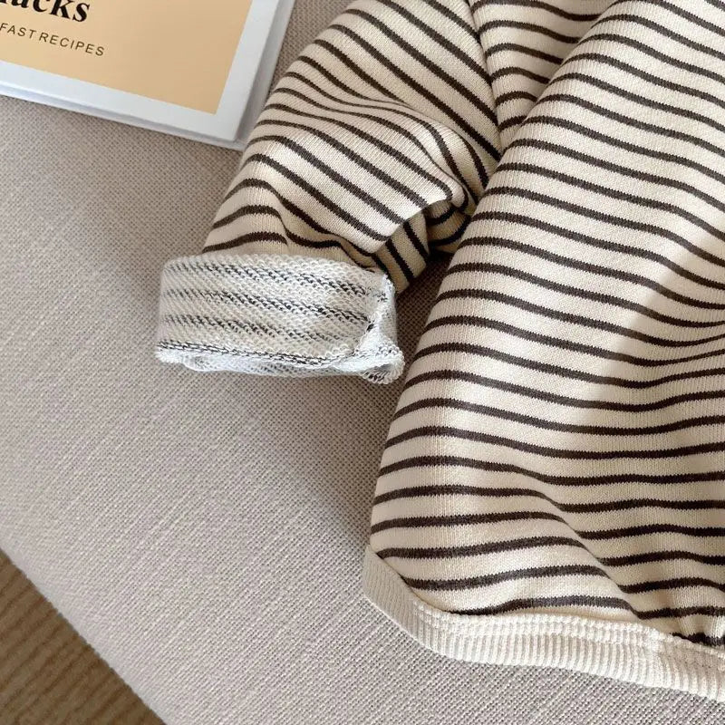 Kids Striped Long Sleeve T-Shirt - Unisex Cotton Top for Boys & Girls (Ages 2-6)