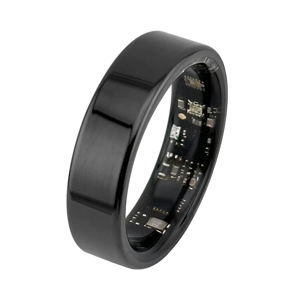 SR08 Smart Ring HR Monitoring, Sleep Analysis Sports Modes Notification Alerts Health Fitness Tracker with Charging Cable