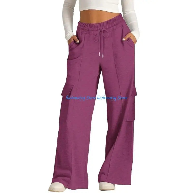 Women's High-Waist Baggy Joggers - Workout & Casual Sweatpants