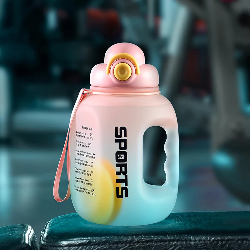 Large 2.5L Sports Water Bottle - All-Day Hydration with Straw