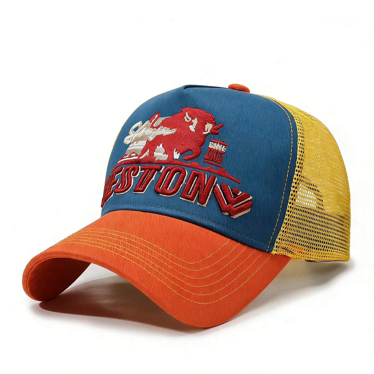 Korean Style Baseball Cap - Letter Embroidered Hard Brim Sun Hat for Men