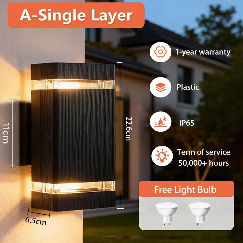 Smart Motion Sensor LED Wall Lights - Waterproof Outdoor Porch & Garden Lamp (110V-220V)