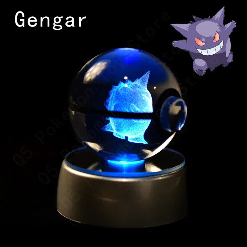 Pokemon Crystal Ball LED Night Light – Anime Lamp