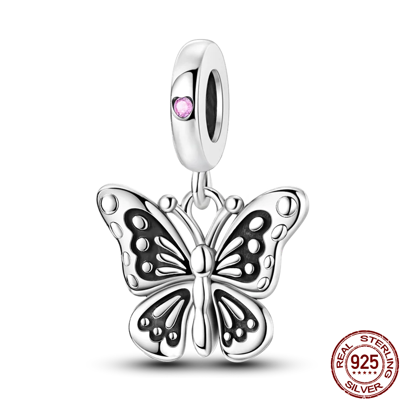 925 Sterling Silver Charm Bead with Zircon - Compatible Bracelet Charm
