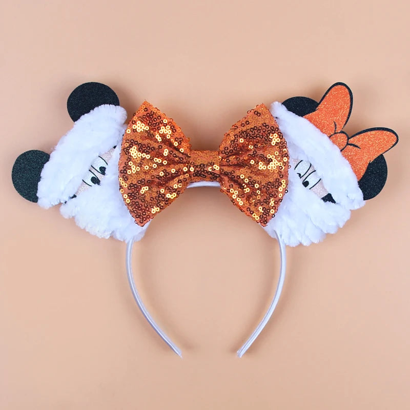 Disney Colorful Sequins Bow Headband – Rainbow Hair Accessory for Girls & Disney Fans