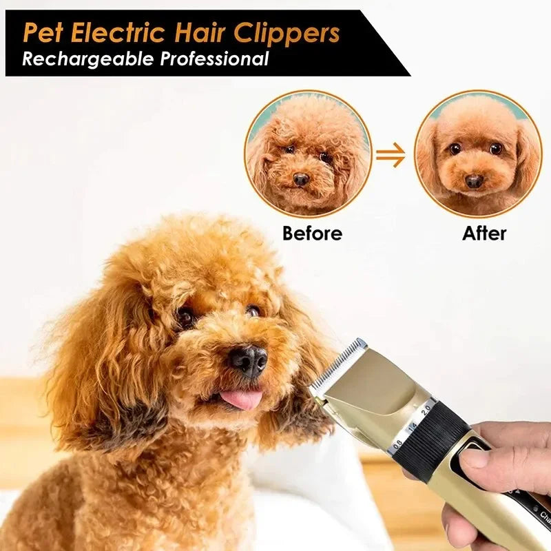 Professional Pet Grooming Clippers - Cordless Rechargeable for Dogs, Cats & Rabbits