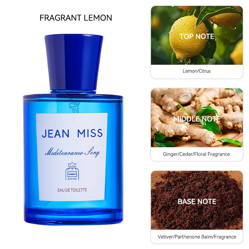 Blue Mediterranean Fruity Perfume - Fresh Unisex Fragrance (50ml)