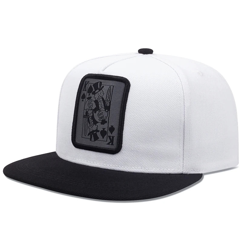 Playing Card Baseball Cap - Adjustable Snapback Trucker Hat for Fishing & Casual Wear