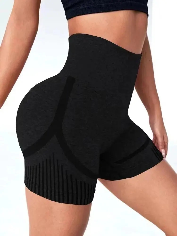 Women's Butt-Lift Yoga Shorts - High-Waist Seamless Workout Shorts for Gym & Fitness