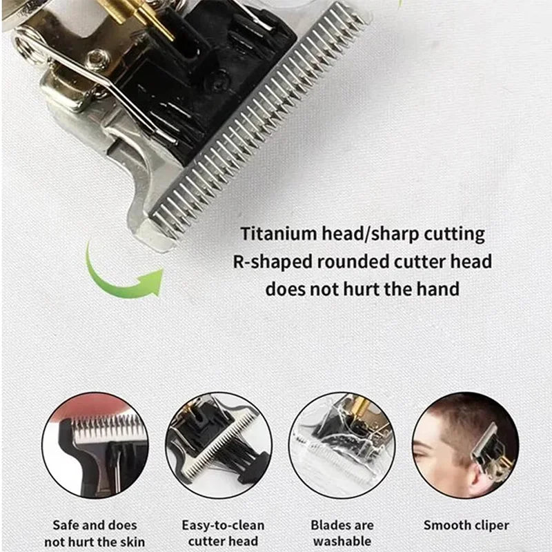 ⚡ 50% OFF Limited Time! T9 Electric Hair Trimmer - Professional USB Rechargeable Clipper for Men