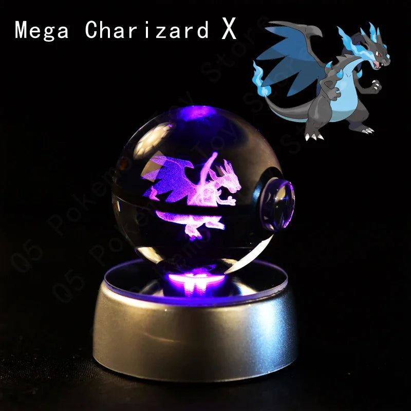 Pokemon Crystal Ball LED Night Light – Anime Lamp