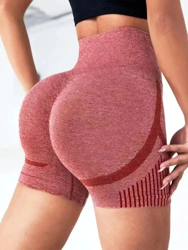 Women's Butt-Lift Yoga Shorts - High-Waist Seamless Workout Shorts for Gym & Fitness