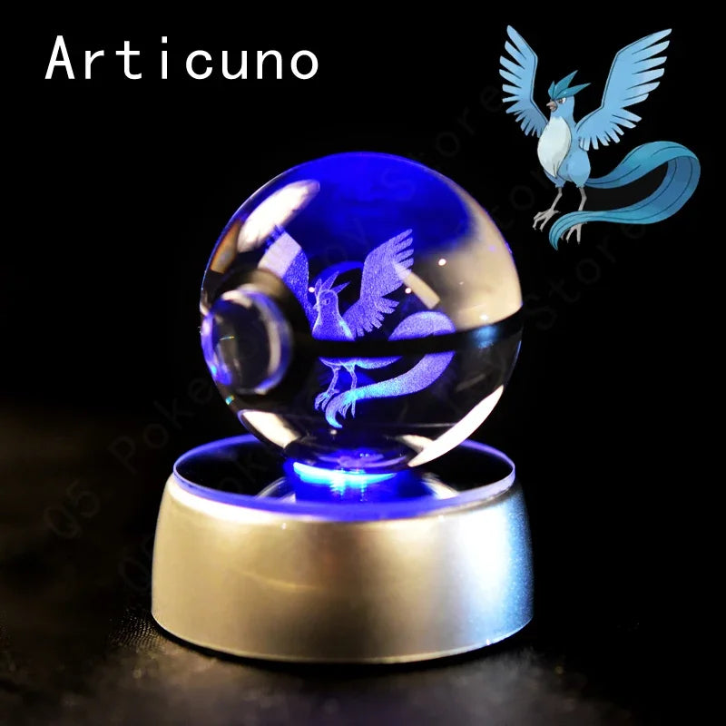 Pokemon Crystal Ball LED Night Light – Anime Lamp