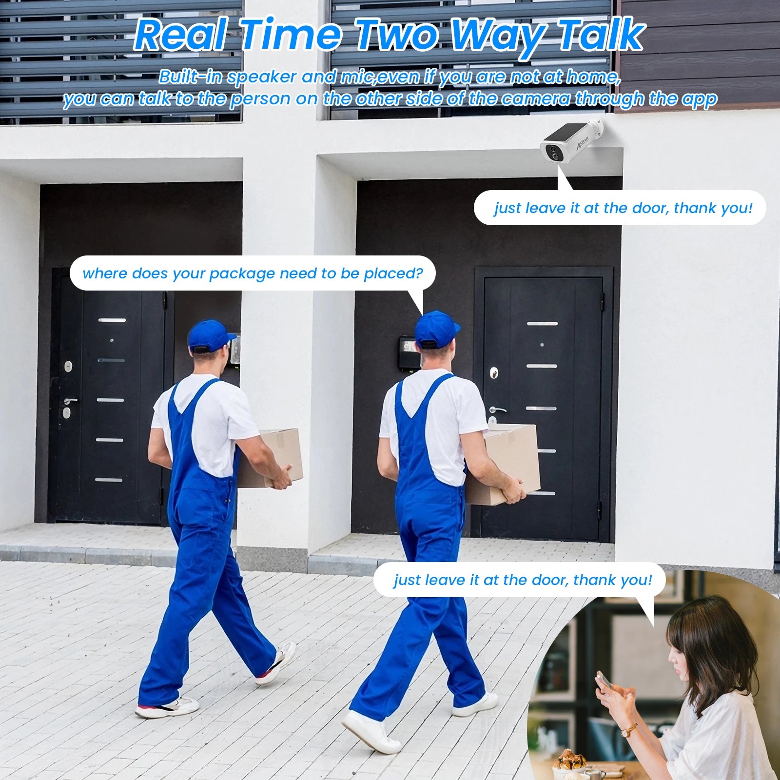 Indoor Window Security Camera – Night Vision Audio