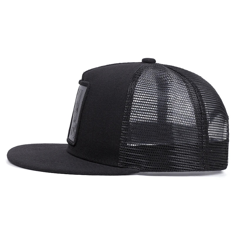 Playing Card Baseball Cap - Adjustable Snapback Trucker Hat for Fishing & Casual Wear
