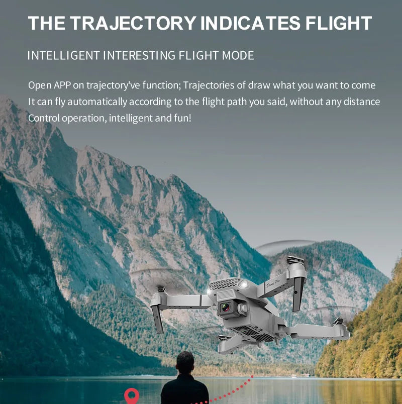 E88 Plus GPS Drone with 8K Dual Camera - 27 Min Flight, Obstacle Avoidance, 1000m Range