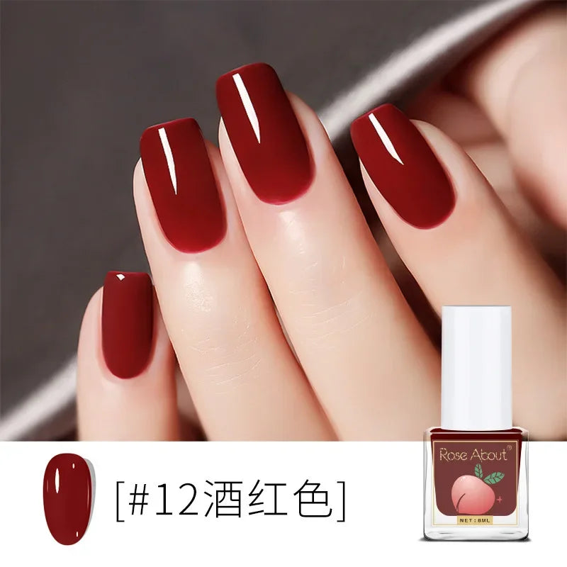 Water-Based Peelable Nail Polish - Fast Drying, Odorless, No UV Lamp Needed