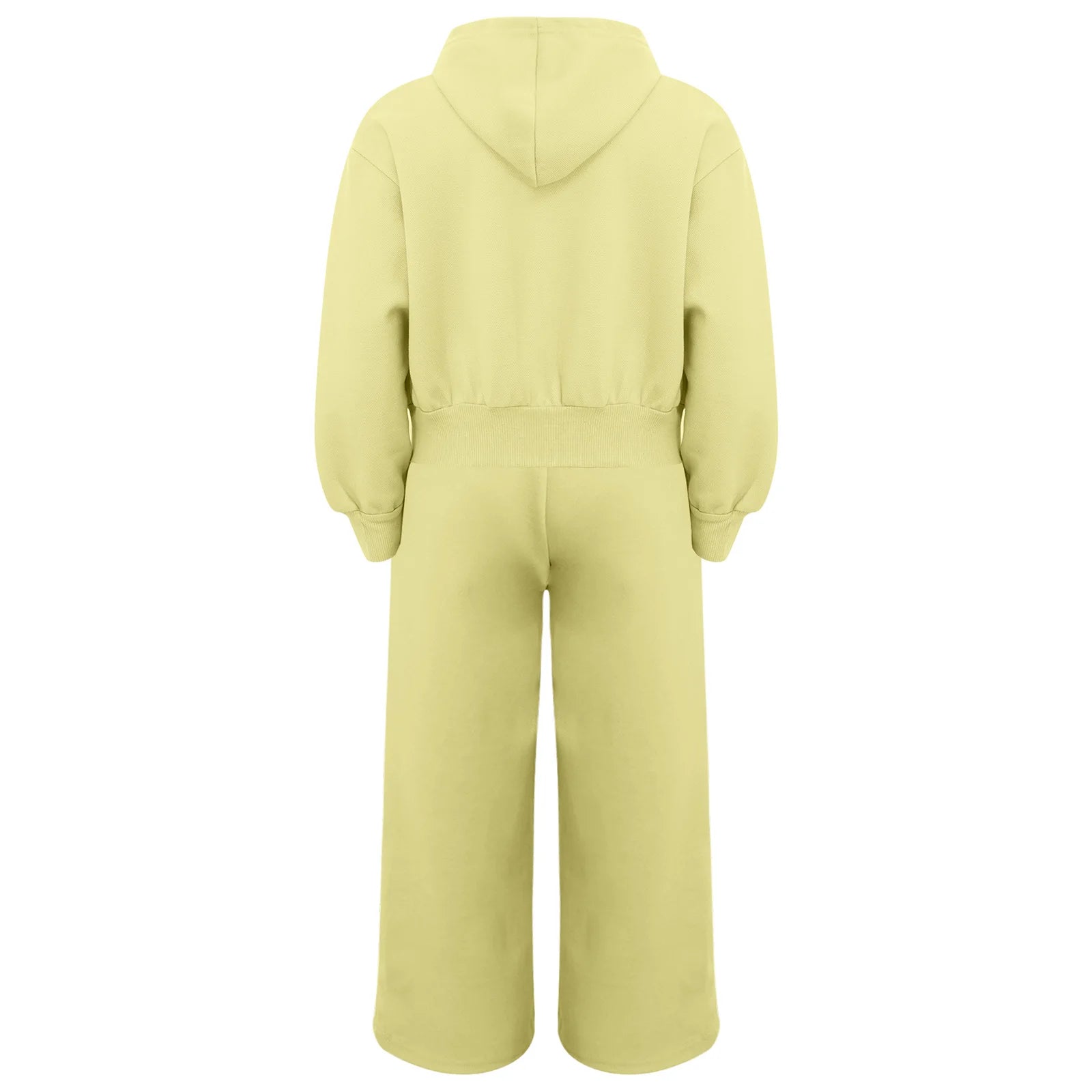 Girls Athletic Tracksuit Set - Hooded Jacket & Wide-Leg Pants for Sports & Active Wear (Ages 5-13)