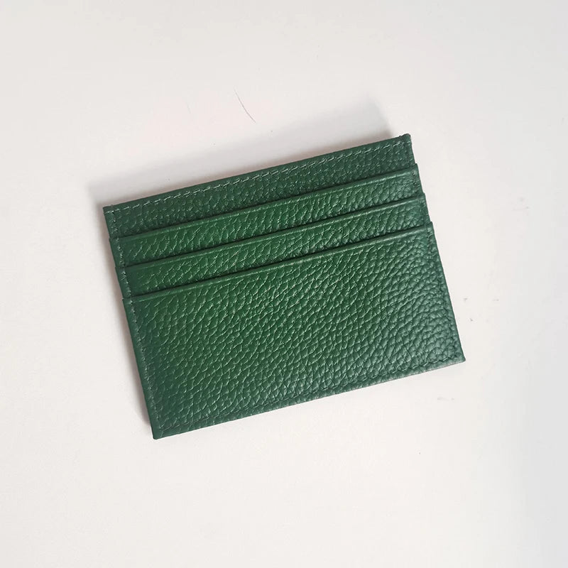 Custom Logo Leather Card Holder – Slim Wallet
