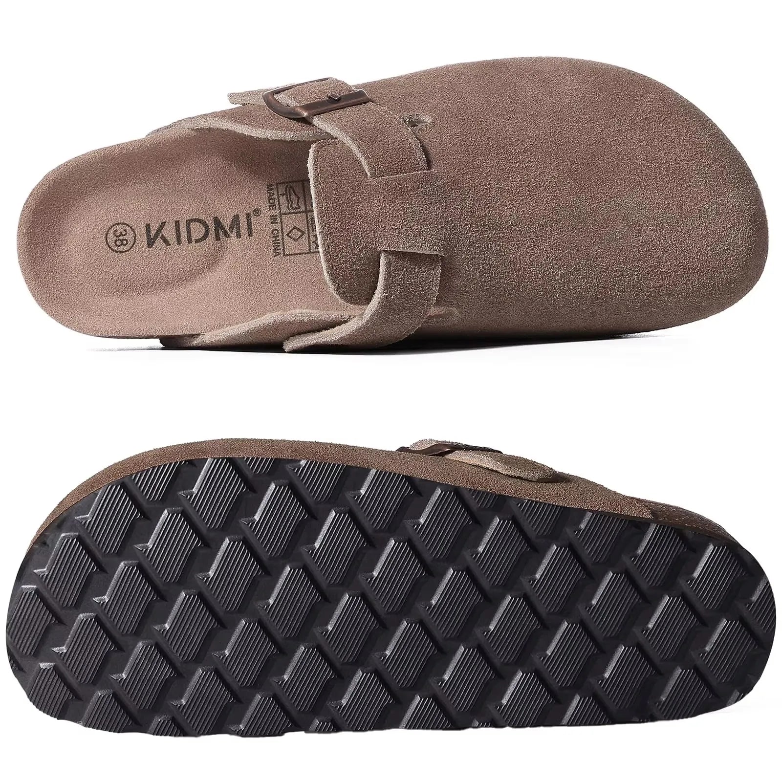 Asgard Women’s Leather Clogs – Soft Cork Mules with Adjustable Strap