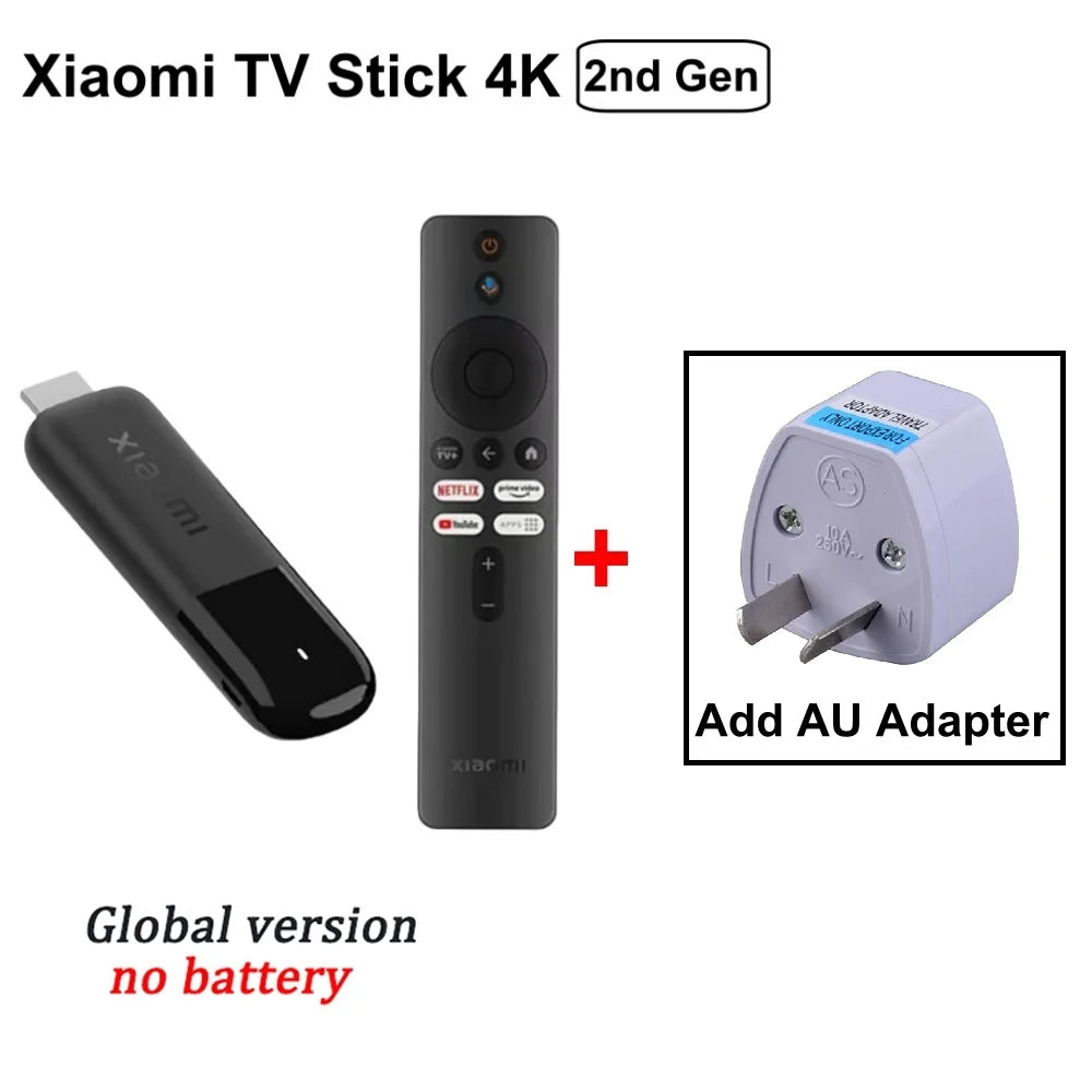 Xiaomi TV Stick 4K 2nd Gen - 6nm Quad-Core Streaming Device with WiFi 6 & Bluetooth 5.2