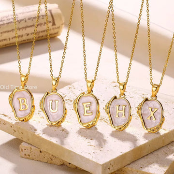 Alphabet Initial Necklace – Stainless Steel Jewelry