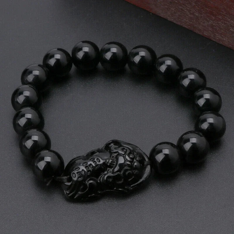 Pixiu Guardian Bracelet - Feng Shui Wealth & Luck Beaded Wristband for Men & Women