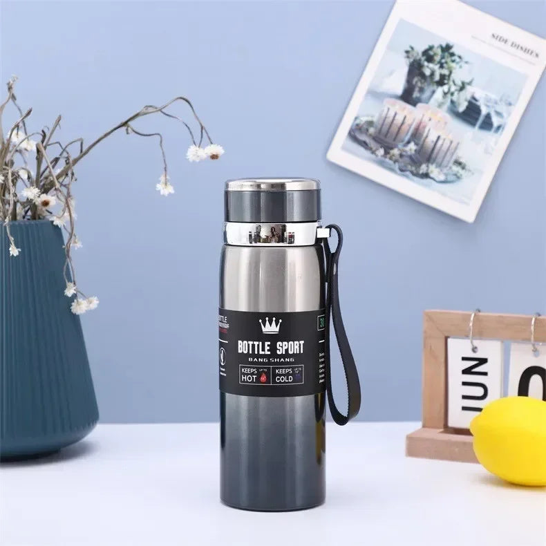 1L Stainless Steel Thermal Water Bottle - Vacuum Insulated Flask for Hot & Cold Drinks