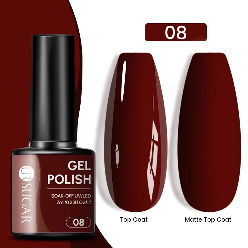 Glitter Gel Nail Polish – Semi-Permanent UV LED Gel with Sparkling Shimmer Finish
