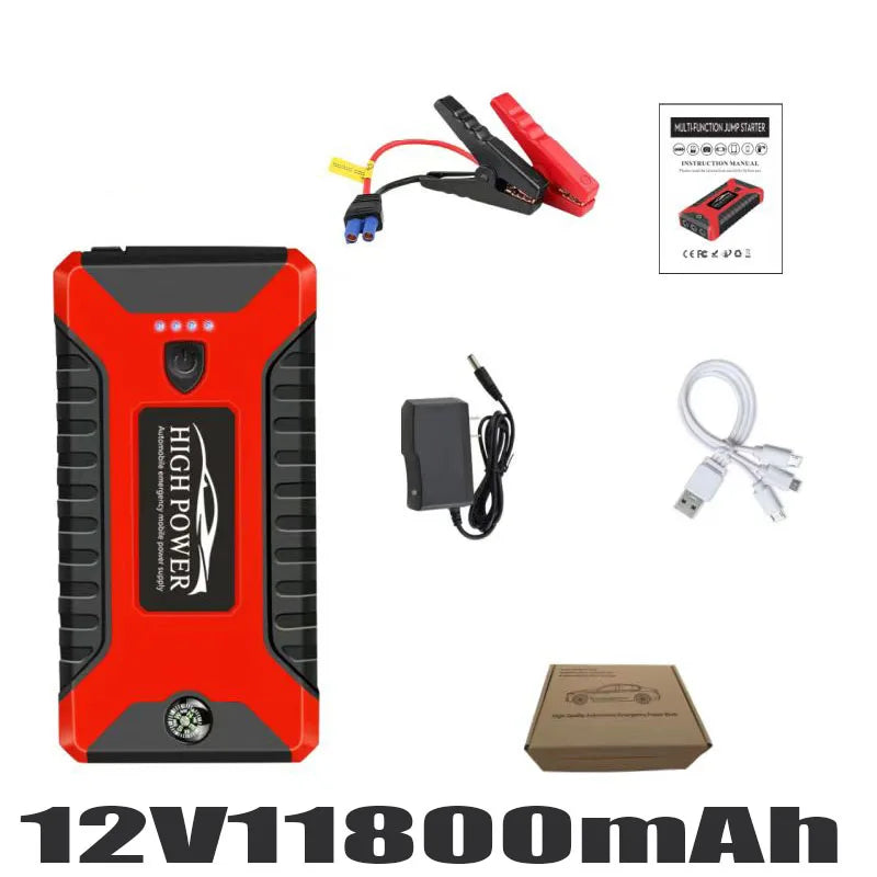 12V 98000mAh Car Jump Starter - Emergency Battery Power Bank & Booster