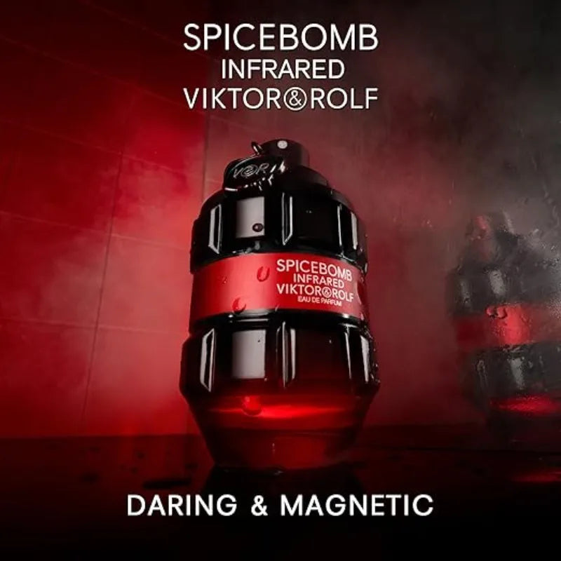 Viktor&Rolf Spicebomb Infrared Eau de Parfum - Woody Spicy Men's Cologne with Leather & Cinnamon Notes (3 fl oz)