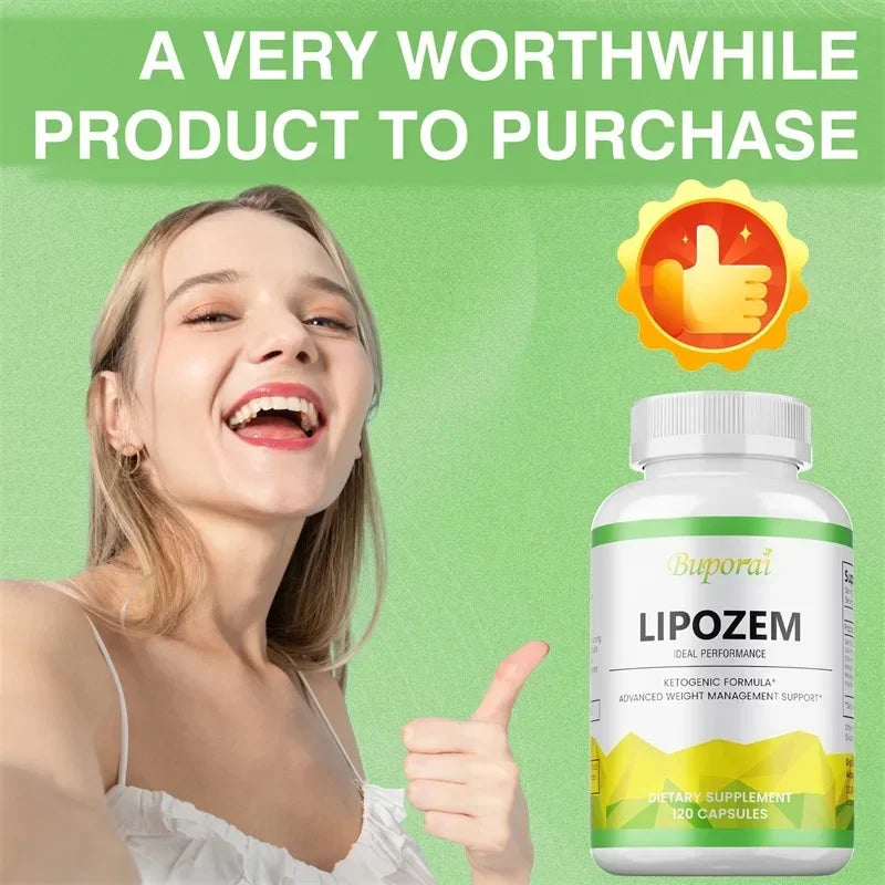 Lipozem Weight Loss Capsules - Raspberry Ketone & Magnesium for Metabolism & Energy