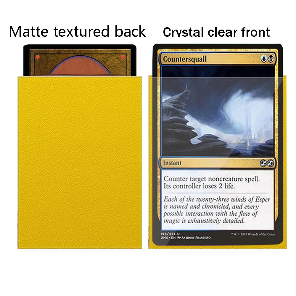 Card Sleeves 66×91mm – 100 Pcs Frosted Protective Sleeves for Trading Cards