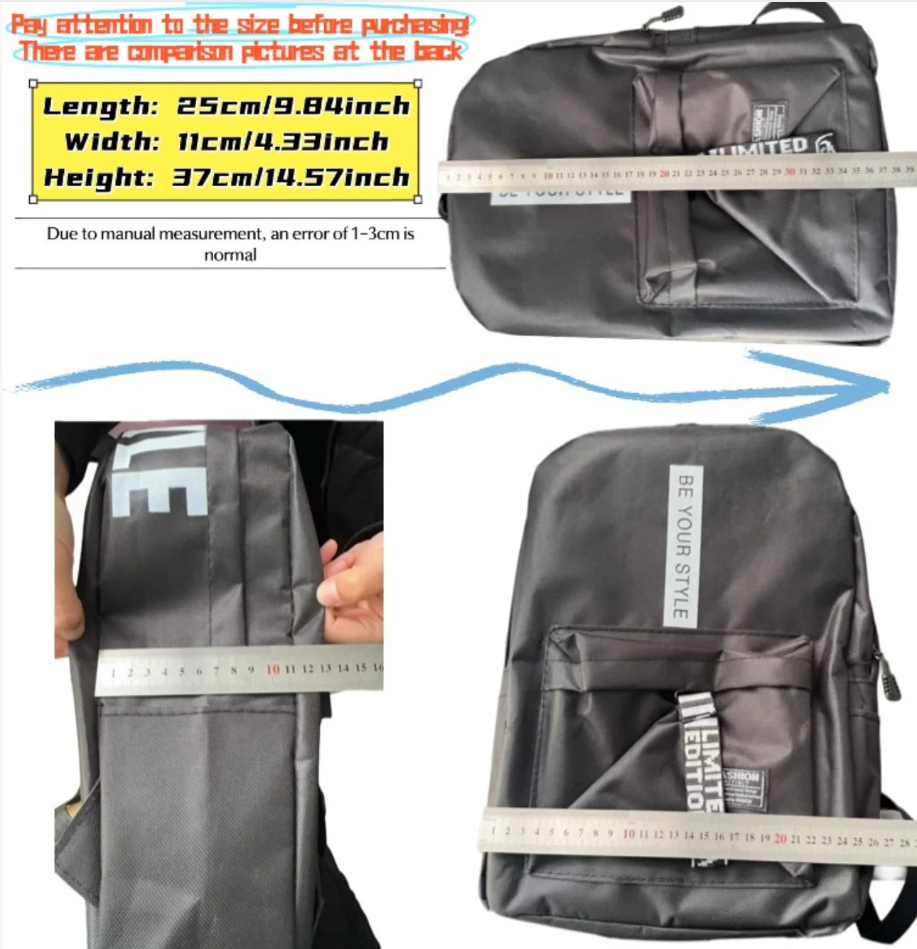 Korean Style Student Backpack - Large Capacity School Bag for Men & Women