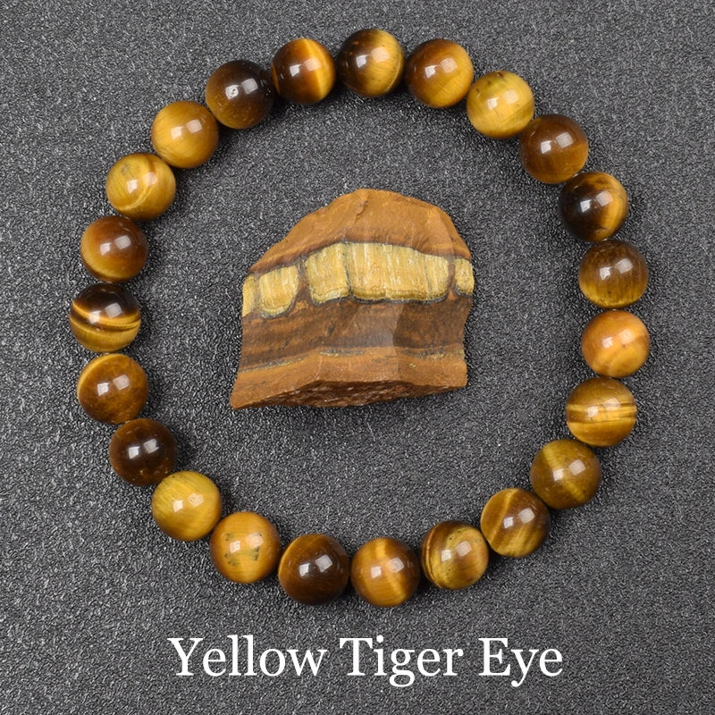 Golden Obsidian Beads Bracelet – Natural Energy Stone Jewelry for Protection & Strength