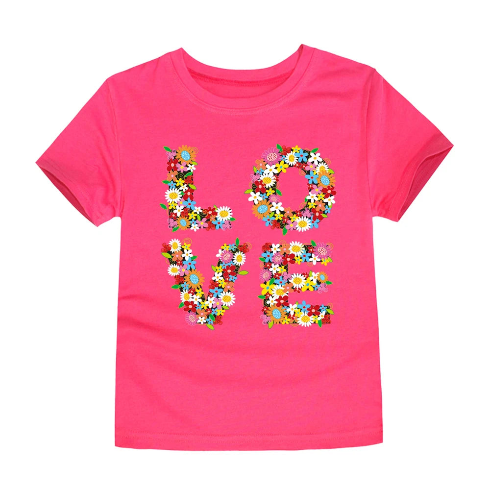 Toddler Girl Cotton T-Shirt Floral Print Tee
