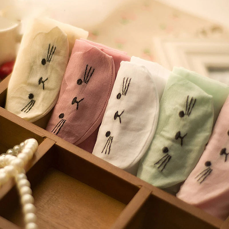 Kids Cat Pattern Tights Sheer Ballet Style