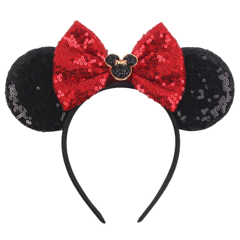 Disney Colorful Sequins Bow Headband – Rainbow Hair Accessory for Girls & Disney Fans