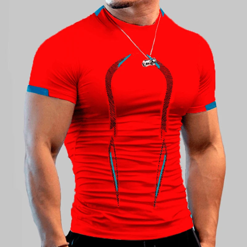 Men's Athletic Compression Shirt - Quick Dry Gym Workout Tee (Short Sleeve Rash Guard)