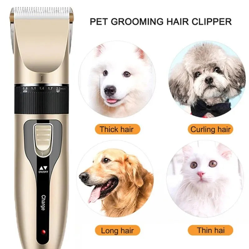 Professional Pet Grooming Clippers - Cordless Rechargeable for Dogs, Cats & Rabbits