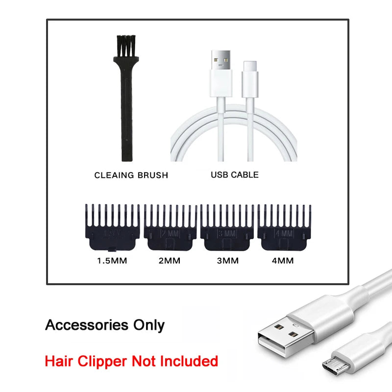 T9 Electric Hair Trimmer - USB Rechargeable Professional Clipper for 0mm Bald Fades